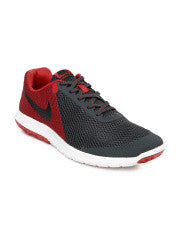 Nike Men Charcoal Grey & Red Flex Experience RN 5 Running Shoes